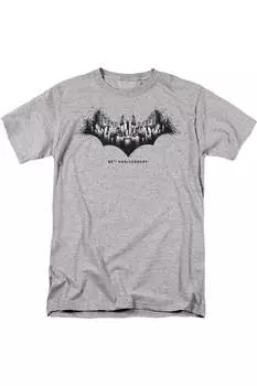 Футболка с коротким рукавом для взрослых Batman Gotham Shield Gildan, цвет athletic heather