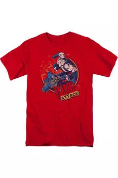 Футболка с коротким рукавом для взрослых Batman Bane Attack! Gildan, красный