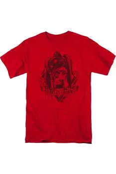 Футболка с коротким рукавом для взрослых Batman Arkham Knight Diamond Gildan, красный