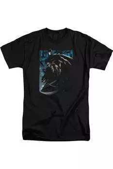 Футболка с коротким рукавом для взрослых «Batman Knight Falls In Gotham» Gildan, черный