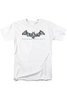 Футболка с коротким рукавом для взрослых Batman Arkham Knight Descending Logo Gildan, белый
