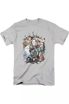 Футболка с коротким рукавом для взрослых Batman Cape Of Villians Gildan, серебряный