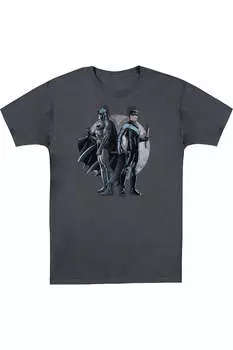 Футболка с коротким рукавом для взрослых Batman Spotlight Gildan, цвет charcoal