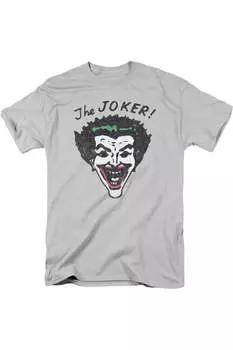 Футболка с коротким рукавом для взрослых Batman Retro Joker Gildan, серебряный