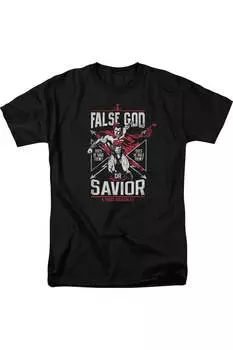 Футболка с коротким рукавом для взрослых «Бэтмен против Супермена: Ложный Бог или Спаситель» Gildan, черный