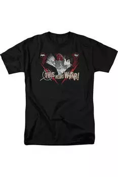 Футболка с коротким рукавом для взрослых «Бэтмен против Супермена: Это значит война» Gildan, черный