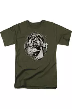 Футболка с коротким рукавом для взрослых «Бэтмен готов нанести удар» Gildan, хаки