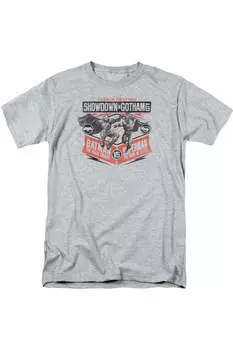 Футболка с коротким рукавом для взрослых «Бэтмен против Супермена» в Готэме Gildan, цвет athletic heather