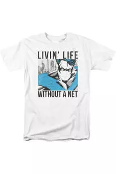 Футболка с коротким рукавом для взрослых «Бэтмен без сети» Gildan, белый