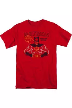 Футболка с коротким рукавом для взрослых «Бэтмен готов к действию» Gildan, красный