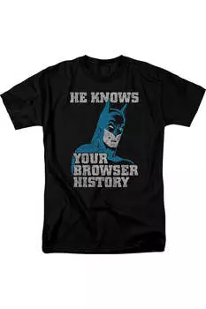 Футболка с коротким рукавом для взрослых «Бэтмен знает» Gildan, черный