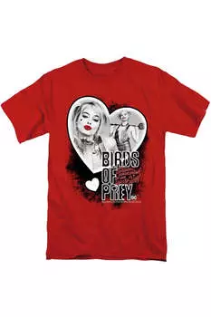Футболка с коротким рукавом для взрослых Birds Of Prey Heart Harley Gildan, красный