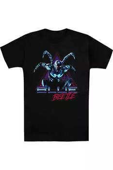 Футболка с коротким рукавом для взрослых Blue Beetle (2023) Leaping Triangle Gildan, черный