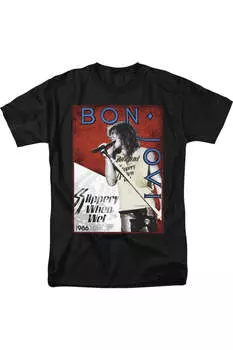 Футболка с коротким рукавом для взрослых Bon Jovi 86 Tour Gildan, черный