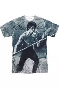 Футболка с коротким рукавом для взрослых Bruce Lee Whoooaa из 100% полиэстера Gildan, белый