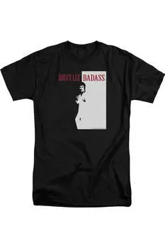 Футболка с коротким рукавом для взрослых Bruce Lee Badass Gildan, черный