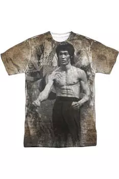Футболка с коротким рукавом для взрослых Bruce Lee Thee Lee из 100% полиэстера Gildan, белый
