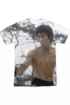 Футболка с коротким рукавом для взрослых Bruce Lee Battle Ready Poly Crew Gildan, белый