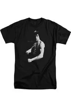 Футболка с коротким рукавом для взрослых Bruce Lee Stance Gildan, черный