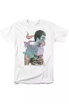 Футболка с коротким рукавом для взрослых «Брюс Ли» Gildan, белый