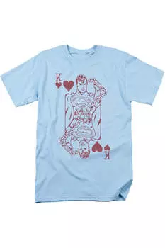 Футболка с коротким рукавом для взрослых DC Comics Super Card Gildan, светло-голубой