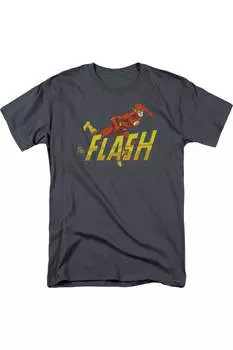 Футболка с коротким рукавом для взрослых DC Comics Flash 8 Bit Flash Gildan, черный