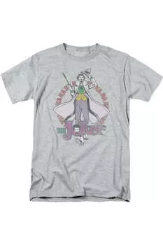 Футболка с коротким рукавом для взрослых DC Comics Maniacal Gildan, цвет athletic heather