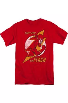 Футболка с коротким рукавом для взрослых DC Comics Flash Flash Bolt Gildan, красный