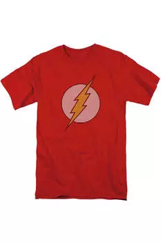 Футболка с коротким рукавом для взрослых DC Comics Flash Flash Little Logos Gildan, красный