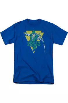 Футболка с коротким рукавом для взрослых DC Comics Distressed Arrow Gildan, синий