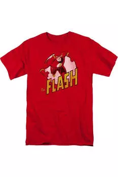 Футболка с коротким рукавом для взрослых DC Comics Flash The Flash Gildan, красный