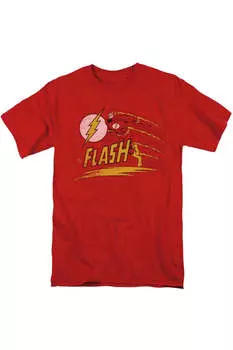 Футболка с коротким рукавом для взрослых DC Comics Flash Like Lightning Gildan, красный