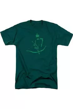 Футболка с коротким рукавом для взрослых DC Comics Arrow Min Gildan, цвет hunter green