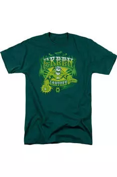 Футболка с коротким рукавом для взрослых DC Comics Green Flames Gildan