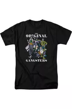 Футболка с коротким рукавом для взрослых DC Comics Original Gangsters Gildan, черный