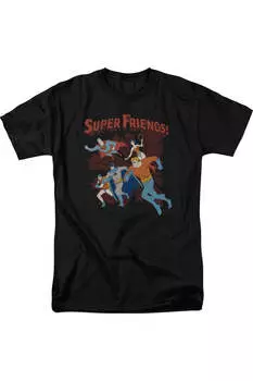 Футболка с коротким рукавом для взрослых DC Comics Super Running Gildan, черный