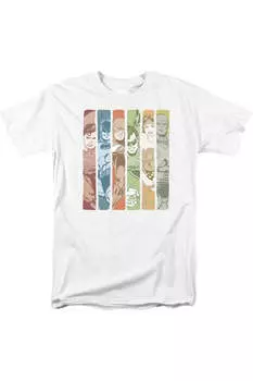 Футболка с коротким рукавом для взрослых DC Comics Justice League Columns Gildan, белый