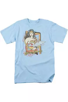 Футболка с коротким рукавом для взрослых DC Comics Invisible Jet Gildan, светло-голубой