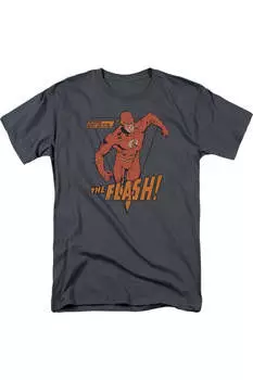 Футболка с коротким рукавом для взрослых DC Comics Flash Whirlwind Gildan, цвет charcoal