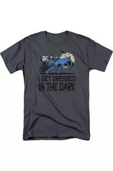 Футболка с коротким рукавом для взрослых DC Comics Get Dressed Gildan, цвет charcoal