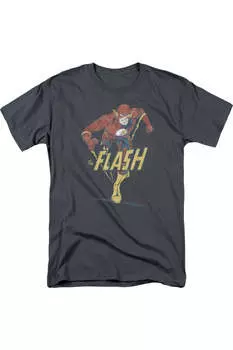 Футболка с коротким рукавом для взрослых DC Comics Flash Desaturated Flash Gildan, цвет charcoal