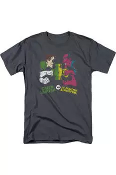 Футболка с коротким рукавом для взрослых DC Comics Gl Vs Sinestro Gildan, цвет charcoal