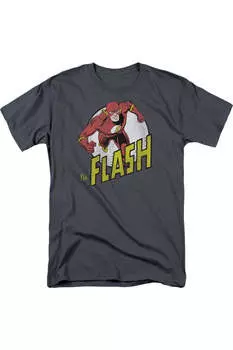 Футболка с коротким рукавом для взрослых DC Comics Flash Run Flash Run Gildan, цвет charcoal