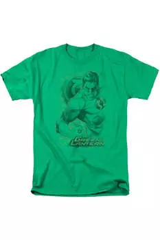 Футболка с коротким рукавом для взрослых DC Comics Pencil Energy Gildan, цвет kelly green