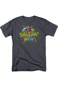 Футболка с коротким рукавом для взрослых DC Comics Shazam Power Bolt Gildan, цвет charcoal