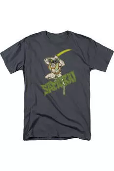 Футболка с коротким рукавом для взрослых DC Comics Samurai Gildan, цвет charcoal