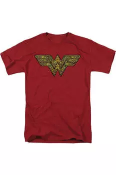 Футболка с коротким рукавом для взрослых DC Comics Wonder Woman Celtic Wonder Gildan, цвет cardinal