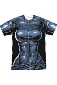 Футболка с коротким рукавом для взрослых из полиэстера «Бэтмен, женщина-кошка» Gildan, белый