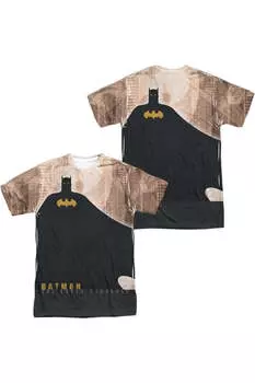 Футболка с коротким рукавом для взрослых из полиэстера Batman City Crusader (принт спереди/сзади) Gildan, белый