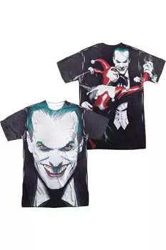 Футболка с коротким рукавом для взрослых из полиэстера «Последний танец Бэтмена» (принт спереди/сзади) Gildan, белый